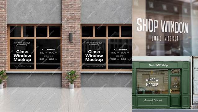 6157+ Glass Window Mockup Hight Resolution