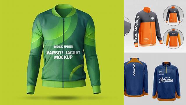 6160+ Sports Jacket Mockup Free High-Quality PSD Files