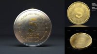 6162+ Gold Coin Mockup Free PSD Free Download