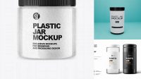 6162+ Transparent Plastic Jar Mockup Free Downloadable PSD Design Template