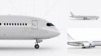 6164+ Boeing 787 Dreamliner PSD Mockup Right Side View Fully Customizable Photoshop Freebie