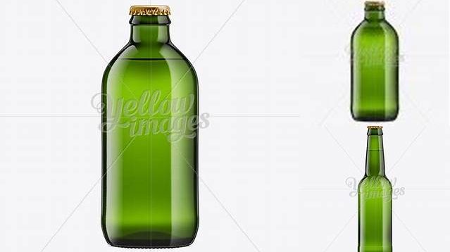 6165+ Emerald Green Bottle With Lager Beer 250ml Professional Graphic PSD Download