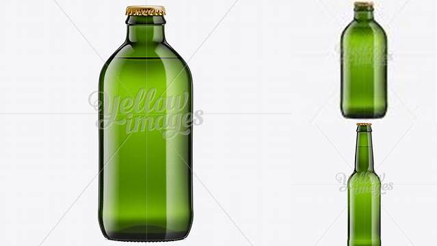 6165+ Emerald Green Bottle With Lager Beer 250ml Professional Graphic PSD Download