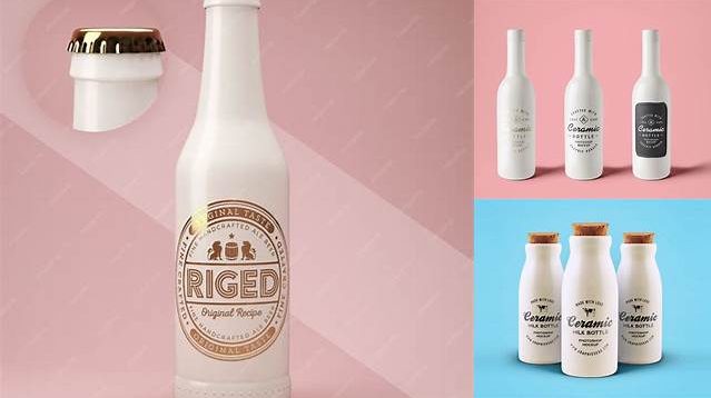 6167+ 330ml Ceramic Bottle PSD Mockup Elegant PSD Mockup