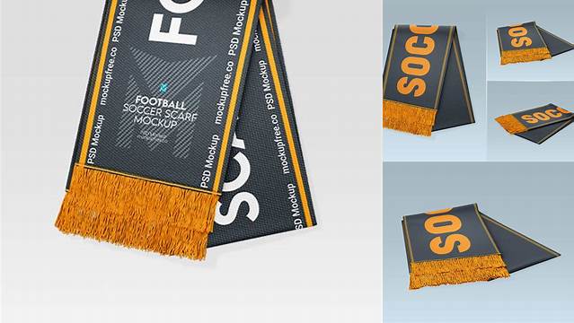 6172+ Soccer Scarf PSD Mockup Stylish PSD for Free