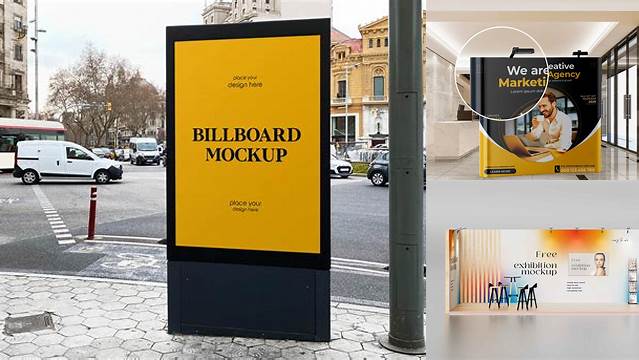 6178+ Matte Street Stand PSD Mockup Front View Creative Design PSD Free Download