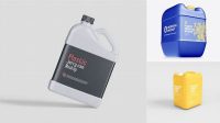 6179+ Metallic Plastic Jerry Can PSD Mockup Front View Versatile PSD Mockup File