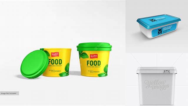 618+ Glossy Plastic Container PSD Mockup Front View Photoshop Resource Free