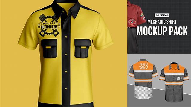 618+ Mechanic Shirt Mockup Free Creative Design Mockup