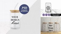 6181+ Can Glass Mockup High-Quality PSD