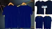 6182+ Mockup Kaos Navy Depan Belakang Digital Download