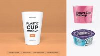 6183+ Matte Plastic Cup with Foil Lid PSD Mockup High-End Photoshop Mockup