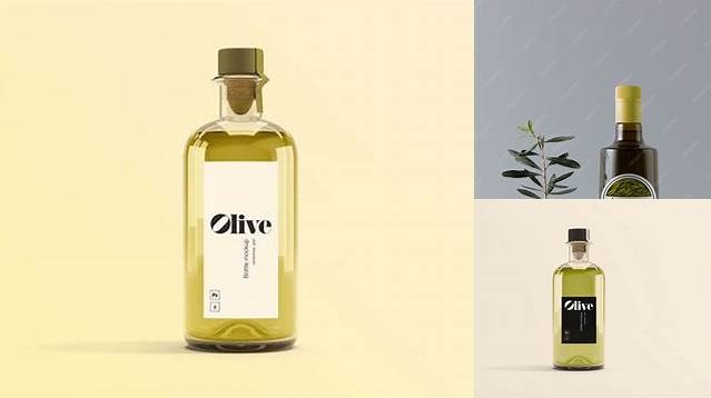 6185+ Green Glass Olive Oil Bottle PSD Mockup Download Free Editable PSD Template