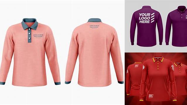 6187+ Long Sleeve Polo Mockup PSD for Creative Projects