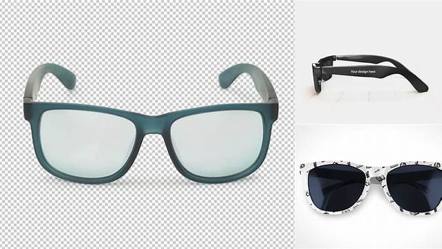 6189+ Transparent Sunglasses PSD Mockup Front View High-End Creative PSD Template