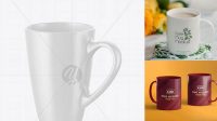 6190+ Matte Mug PSD Mockup Half Side View High-Angle Shot Editable Mockup PSD