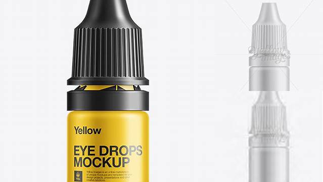 6191+ Eye Drops Bottle with Child Resistant Overcap PSD Mockup Digital Download