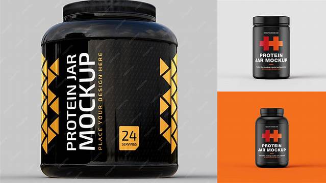 6191+ Protein Jar PSD Mockup High-Quality Design Free PSD