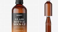 6192+ 100ml Amber Glass Bottle Exclusive Layered PSD Mockup