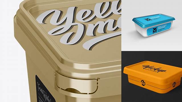 620+ Metallic Plastic Container PSD Mockup Half Side View Elegant and Stylish Free PSD