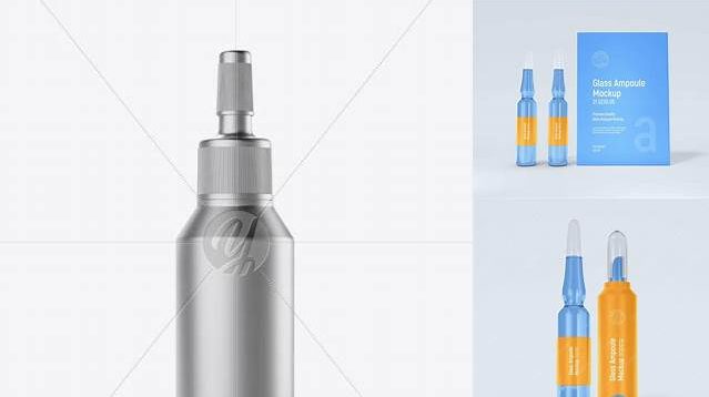 620+ Metallized Ampule Bottle PSD Mockup Modern Free PSD Template