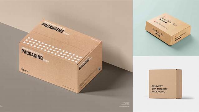 6204+ Delivery Box Mockup Free Graphic Resource