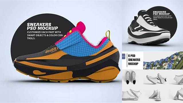 6205+ Sneaker PSD Mockup Back Half Side View Professional Editable Freebie PSD