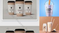 6208+ Milktea Mockup Free Editable PSD