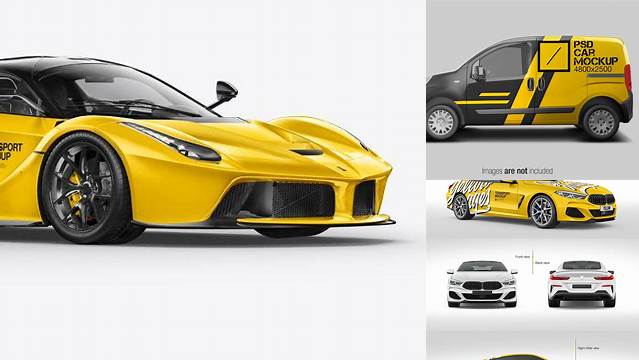 6211+ Super Car PSD Mockup Half Side View Elegant and Versatile PSD Resource