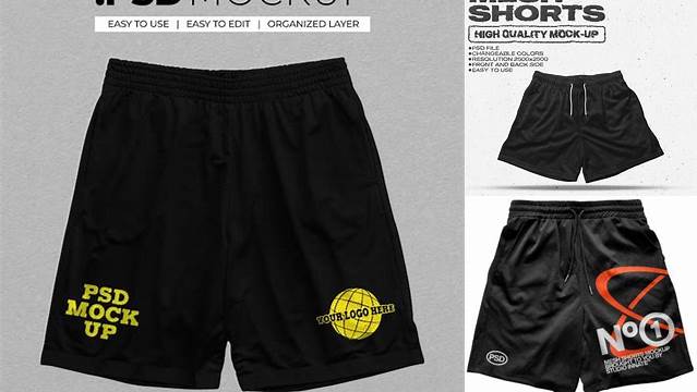 6217+ Mesh Shorts Mockup Free Layered Photoshop Template