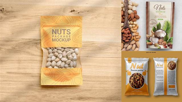 6219+ Nuts Packaging Mockup Best for Showcase