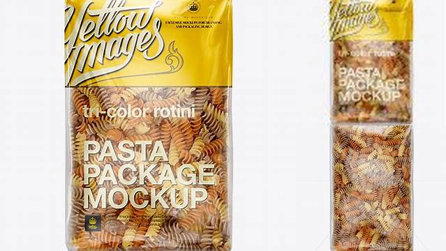 622+ Tri-Color Rotini Package PSD Mockup Creative Design PSD Free Download