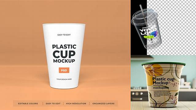 6221+ Plastic Cup Mockup Psd Free Smart PNG Image