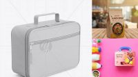 6222+ Lunch Box PSD Mockup Half Side View Free Graphic Design Resource