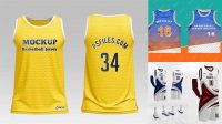 6222+ Mockup Basketball Jersey PSD Free Download