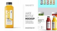 6225+ Plastic Juice Bottle PSD Mockup Elegant and Stylish Mockup