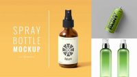 6230+ Green Spray Bottle PSD Mockup Photoshop Freebie