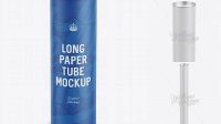 6231+ Long Paper Tube with a Flat Lid High-Angle View High-Quality Design Free PSD