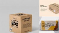 6233+ Carton Box PSD Mockup Front & Top Views Downloadable PSD Design Template