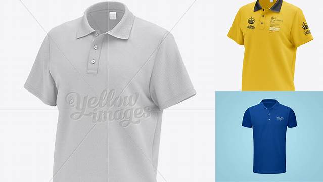 6233+ Mens Polo HQ PSD Mockup Half-Turned View Free Creative Design