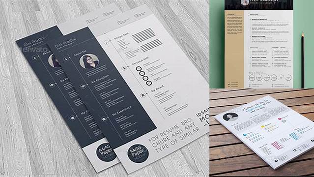 6233+ Resume Mockup Free Download Elegant Photoshop Mockup