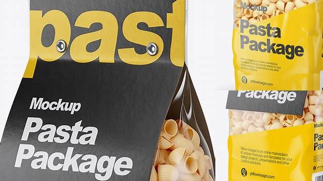 6235+ Pipe Doppia Rigatura Pasta PSD Mockup Half Side View Smart Layer PSD