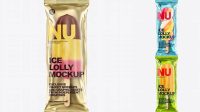 6239+ Fruit Ice Lolly in Milk Chocolate PSD Mockup High-Quality Editable PSD