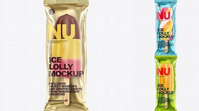 6239+ Fruit Ice Lolly in Milk Chocolate PSD Mockup High-Quality Editable PSD