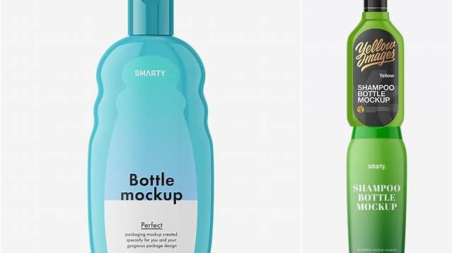 6244+ 400 ml Glossy Shampoo Bottle PSD Mockup Exclusive Editable PSD File