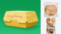 6245+ Burger Buns 2 Pack PSD Mockup Layered PSD for Easy Editing