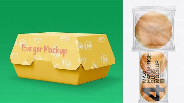 6245+ Burger Buns 2 Pack PSD Mockup Layered PSD for Easy Editing