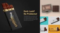 6246+ Dark Chocolate Bar Packaging PSD Mockup Creative and Modern PSD Freebie