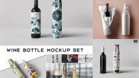 6250+ Wine Bottle in Glossy Paper Wrap PSD Mockup Photoshop Freebie