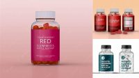 6251+ Gummies Bottle Mockup Advanced Photoshop Design Free